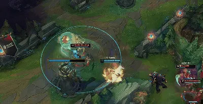 Leyu-LPL：Tarzan赵信中路果断出击扫飞小火龙，配合队友完成击杀